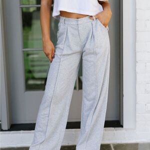 Women's Gray Wide-Leg Pants